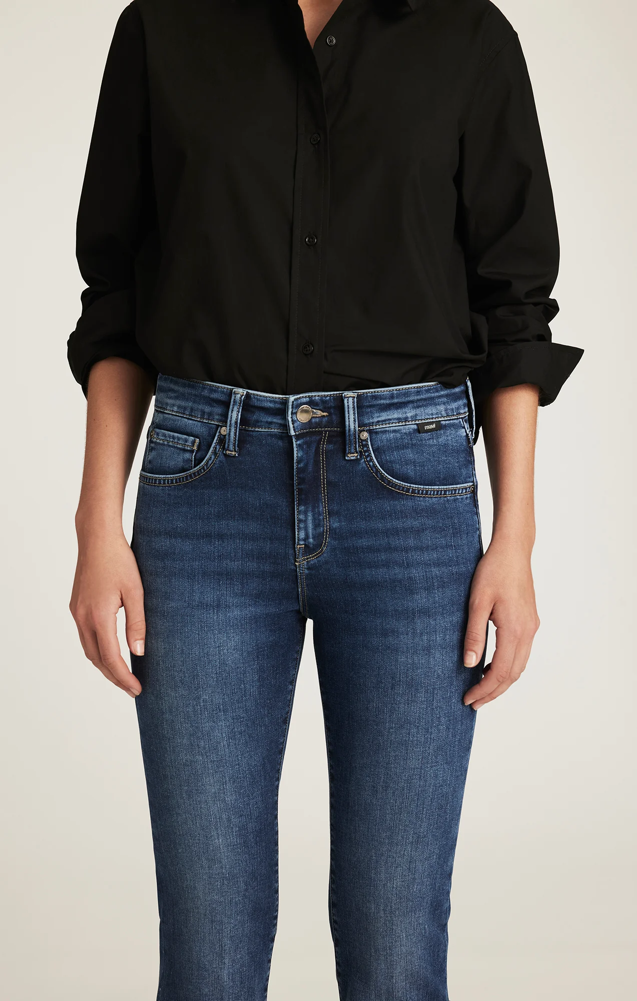 VICKY BOOTCUT IN DARK BRUSHED FEATHER LUXE - Image 5