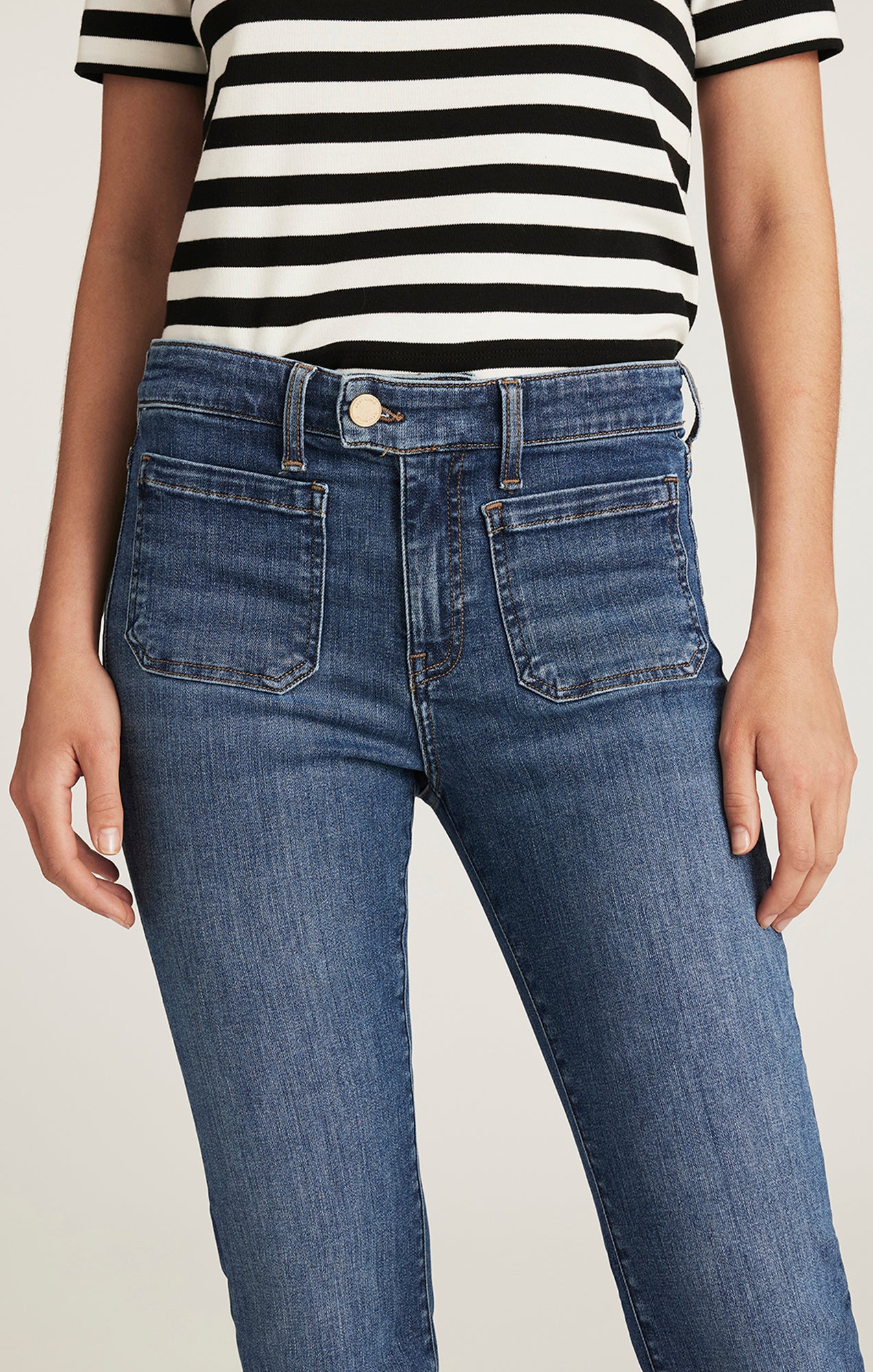 VICKY MARINE BOOTCUT IN MID BRUSHED GOLD PREMIUM - Image 5