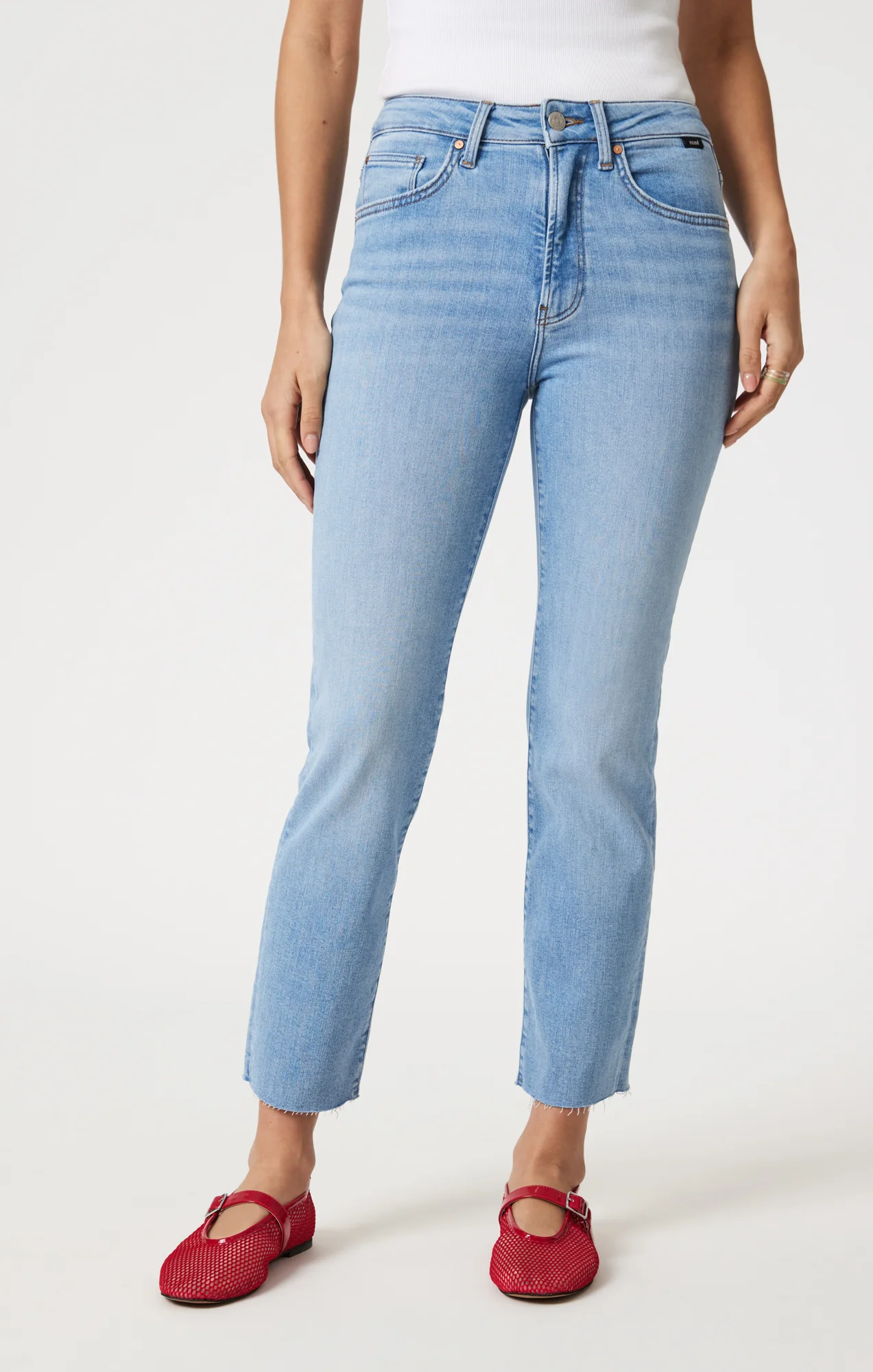 VIOLA STRAIGHT LEG IN LIGHT BRUSHED FLEX BLUE - Image 3