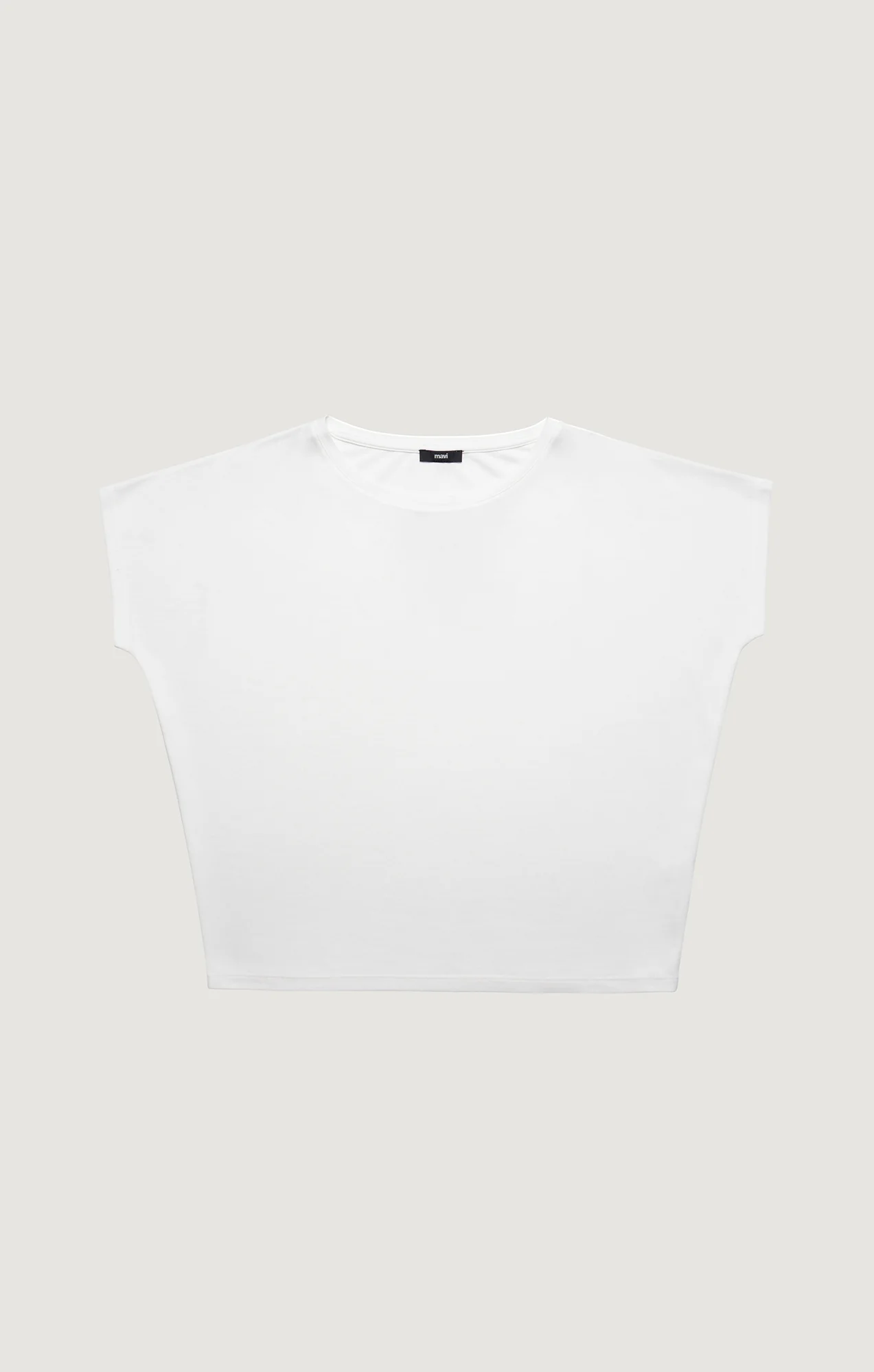 LUXE TOUCH TENCEL™ BOAT NECK T-SHIRT IN ANTIQUE WHITE - Image 7